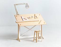 See more ideas about drafting table, drawing table, drawing desk. Amazon Com Miniature Drafting Table Model Kit Lasercut Architectural Diy Model With Real Wood Tabletop Handmade