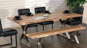 Dark floors and dark table solution: Coastline 8420 Natural Wood Dining Table By Primo