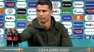 His snub led the championship's sponsor to lose billions in market value. Cristiano Ronaldo Act Of Replacing Coca Cola Bottle From Water Bottle During Press Conference Wipes Of 4 Billion From Coca Cola Market Value Sportefeeds