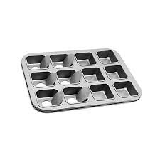 Homow Non Stick Bakeware Brownie Bar Baking Pan Mini Cheesecake Pan Cupcake Pan With Removable Bottom Squar Mini Cheesecake Pan Square Cake Pans Square Cakes