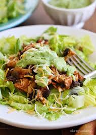 Black Bean Taco Salad Recipe Easy Crock Pot Chicken And Black Bean Taco Salad Recipe With Images Skinny Taste Recipes Pot Recipes Recipes