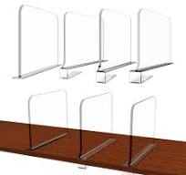 Supermarket Retail Store Acrylic L Shape Shelf Divider for ...