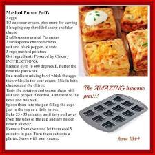 Mashes Potato Puffs Recipe With Your Brownie Pan Pampered Chef Recipes Pampered Chef Brownie Pan Recipes Chef Recipes