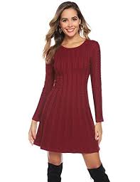 Visualizza altre idee su come. Hawiton Vestito Donna In Maglione Vestito Vita Alta Donna Casual Di Orlo Svasato Vestito Elegante In Girocollo Collo Alto A Manica Lunga Abito In Maglia Invernale Caldo Al Ginocchio In Colore Puro