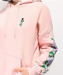 Topshop womens pink pullover hoodie size 10. Empyre Fredia Rose Light Pink Lavender Hoodie Zumiez