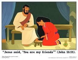 In luke, mary brought out an alabaster box of ointment and used it and her tears and hair to wash jesus's feet. Mary Anointed Jesus Feet Archives Children S Bible Activities Sunday School Activities For Kids
