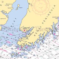Alaska Kachemak Bay Homer Seldovia Nautical Chart Decor