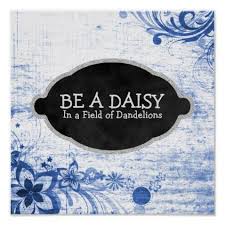 Inspirational Daisy Flower Quote Girly Poster Zazzle Com Flower Quotes Daisy Quotes Cute Instagram Captions