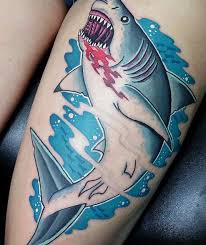 If you want a unique tat that makes a statement, this is a great route to take! 90 Shark Tattoo Designs For Men Underwater Food Chain