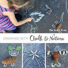Nature And Chalk Art For Kids In 2020 Chalk Art Process Art Nature Projects
