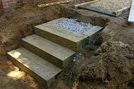 How To Build Steps With Landscape Timbers Landscape Timbers Landscape Stairs How To Build Steps