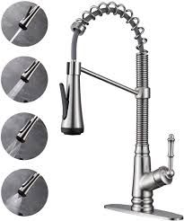 Explore thoughtfully designed single handle kitchen faucets that are offered in a wide range of finishes and styles to match your personal style. Buy Single Handle Kitchen Sink Faucet With Pull Down Sprayer Single Level Pull Out Kitchen Faucet Brushed Nickel Online In Turkey B08dhf8lhx