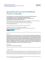 See station schedule and song playlist. Pdf Quran Education For Special Children Teacher As Murabbi