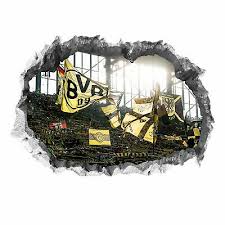 There is a tattoo of an angel with the sun and the clouds behind her head on his left. Bvb Borussia Dortmund Tattoo Wandtattoo Stadionmotiv Ebay