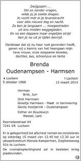 Brenda Oudenampsen Harmsen Overleden Oudenampsen