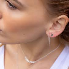 Lila Threader Chain Earrings in Sterling Silver