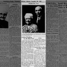 Robert and Elizabeth Gilland Golden wedding anniversary