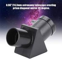 Télescope prisme diagonal, accessoires de télescope astronomique de  réfraction, 0,96 pouce 24,3 mm 45 degrés miroir zénith prisme positif,  oculaire ...