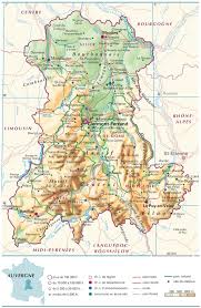 Ici, la carte du département n° 15 ( cantal ). Cartograf Fr Les Regions De France L Auvergne