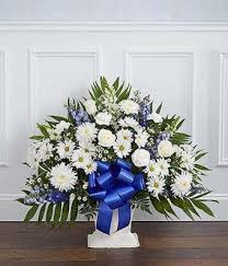 Check spelling or type a new query. Blue White Sympathy Floor Basket At From You Flowers