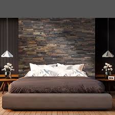 Realstone Systems Reclaimed Boatwood Dark Feature Wall These Panels Come In 12 X 24 Pieces We A Rustic Bedroom Design Modern Bedroom Interior Tile Bedroom