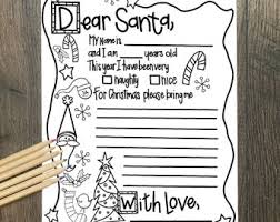Your child or grandchild will love these free letters from santa: Santa Coloring Page Etsy