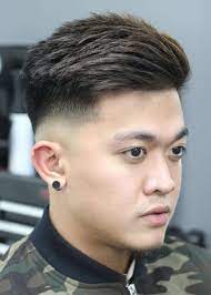 Layered haircut with side bang. Top 30 Trendy Asian Men Hairstyles 2021