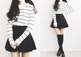 Shop 83 top thigh high slit skirt and earn cash back all in one place. Pleated Mini Skirts A Skater Skirt With Some Thigh Highs And Lovely