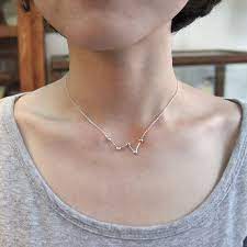 Cassiopeia Constellation Necklace Sterling Silver Cassiopeia Etsy Horoscope Necklace Constellation Necklace Astrology Necklace