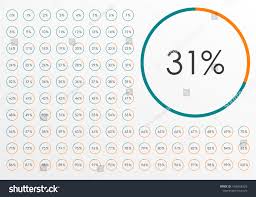 Circle Pie Chart 1 100 Percent Stock Vector Royalty Free