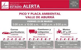 Así lo confirmó la administración de la ciudad. Pico Y Placa Ambiental Marzo 29 2019 Medellin Colombia Pico Y Placa Medellin Colombia Placas