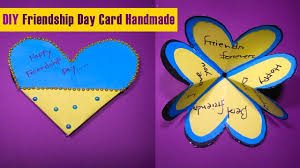 Heartbeat handmade greeting card for friend: Friendship Day Handmade Card Design Corral