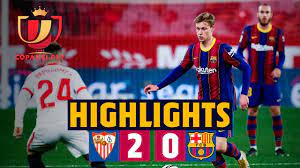 The match is a part of the copa del rey. Highlights Sevilla 2 0 Barca Copa Del Rey Semi Final First Leg Youtube