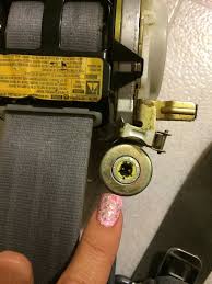 The seat belts have a weight on them that locks it if it is moved forward, ex: Help Please How To Install And Unlock Seat Belts In 99 Taco Tacoma World