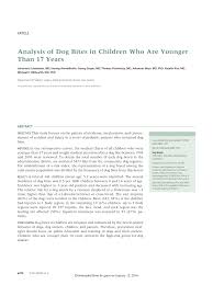 Pdf Analysis Of Dog Bites In Children Who Are Younger Than