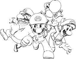 Elles développent l'imagination, apprennent à un enfant à être précis et attentif. Coloriage Mario Luigi Yoshi Wario A Imprimer Et Colorier