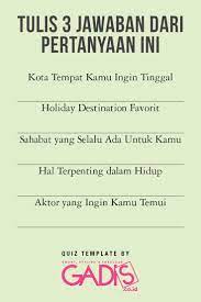 Jawab cepat | pertanyaan untuk suami dan istri. Tulis Tiga Jawaban Untuk Pertanyaan Random Ini Kutipan Buku Teks Lucu Kuis