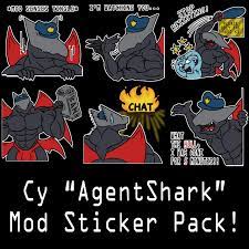 Cy Agentshark Mod Sticker Pack by Mietere -- Fur Affinity [dot] net