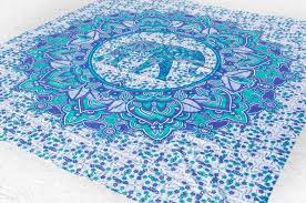 印度花朵純綿雙人床單曼陀羅圖騰渲染床單布料 大象世界mandala omhandmade 寢具 pinkoi outdoor blanket beach mat blanket