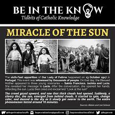 HugotSeminarista - BE IN THE KNOW | MIRACLE OF THE SUN Today, 13 ...