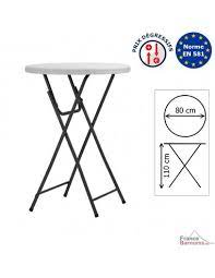 table haute blanche ou grise o80cm