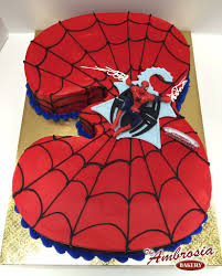 Spiderman Birthday Cake For 3 Year Old Boy Spider Man Web Cutout 3 The Ambrosia Bakery Cake Designs Baton Rouge La Cake Designs Birthday 3rd Birthday Cakes Spiderman Cake