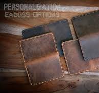 Customized Minimalist Slim Leather Card Holder Wallet