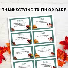 Truth Or Dare Game, Thanksgiving Games Printable, Thanksgiving Party Games,  Friendsgiving Games, Activities For Kids, Instant Download - Etsy