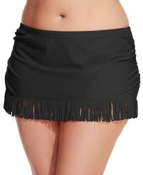Jessica Simpson Plus Size Fringed Swim Skirt Bottom Swim Skirt Plus Size Fashion