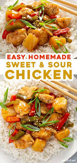 This Easy Homemade Sweet And Sour Chicken Stir Fry Is A Fantastic Substitute For Any Chinese Restaurant Version In 2020 Sweet N Sour Chicken Sweet Sour Chicken Recipes