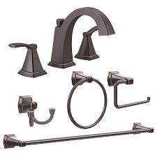 Browse moen's bronze bathroom faucets. Shop Delta Flynn Oil Rubbed Bronze Bathroom Hardware Set At Lowes Com