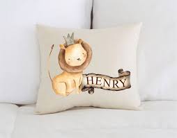Show up to the baby shower with a gift that is as unique and special as your loved one's new arrival! Unique Baby Gift Birth Announcement Personalized Baby Pillow Nursery Pillow Lion King Bellingham Baby Company
