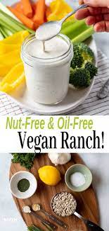 Nut-free Vegan Ranch Dressing Oil-free Recipe In 2020 Oil Free Vegan Recipes Raw Food Recipes Vegan Ranch Dressing