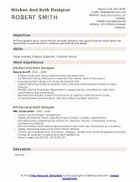 kitchen and bath designer resume
